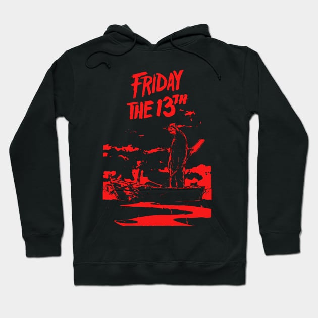 Friday on Red Hoodie by Pantai Mutun